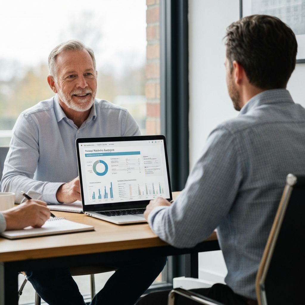 Expert presenting rental market analysis