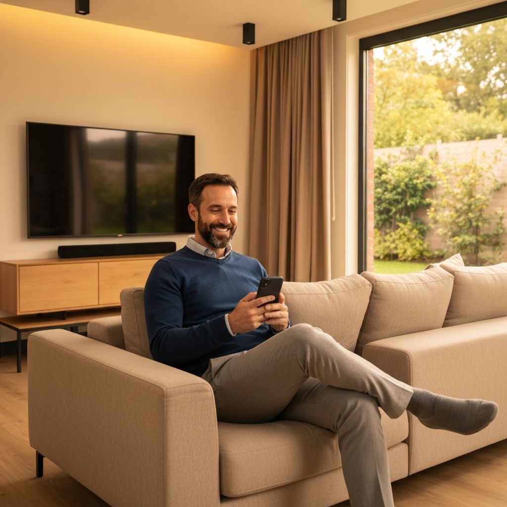 Landlord relaxing with guaranteed rent income