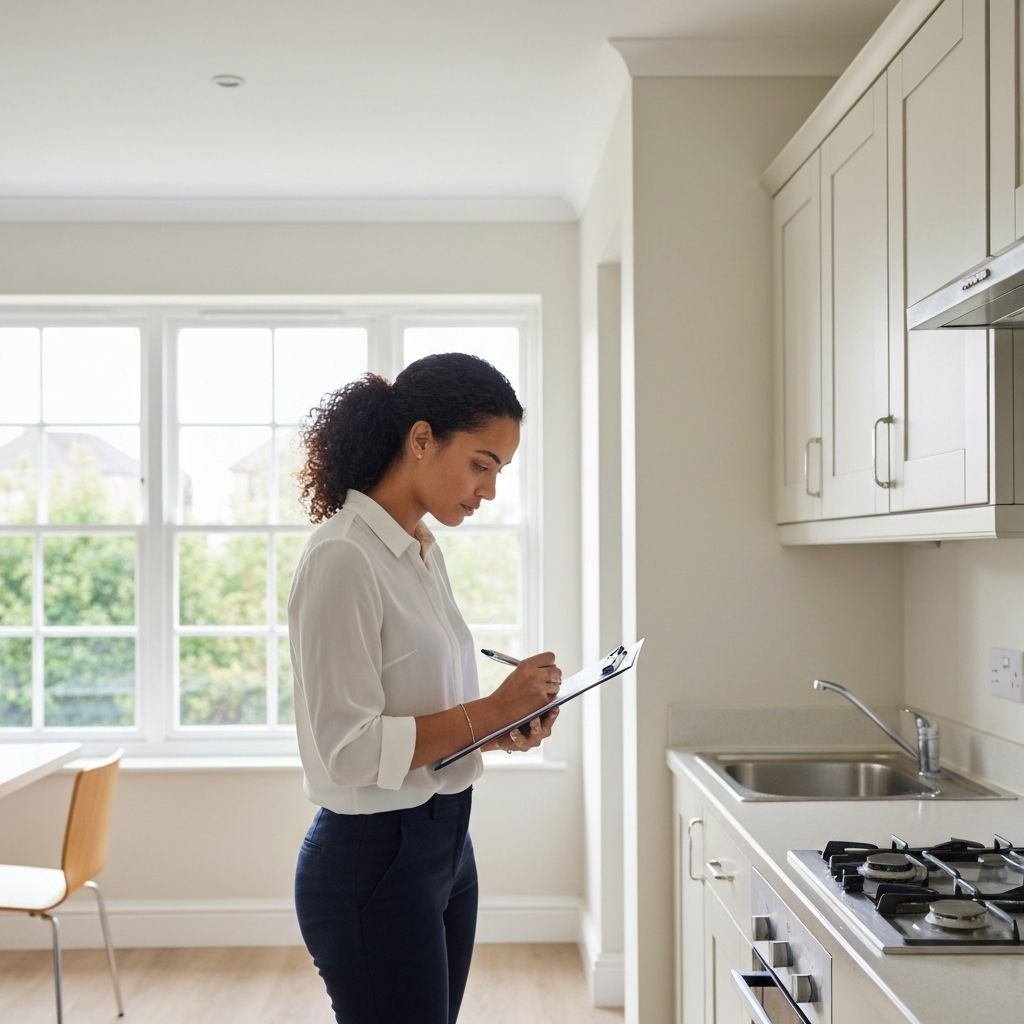 Property manager doing a routine inspection